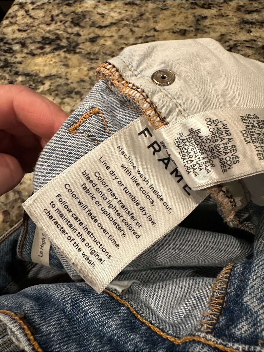 Frame Denim Le High Straight Jeans with Side Zip Detail in Allowell size 26 - Picture 11 of 11